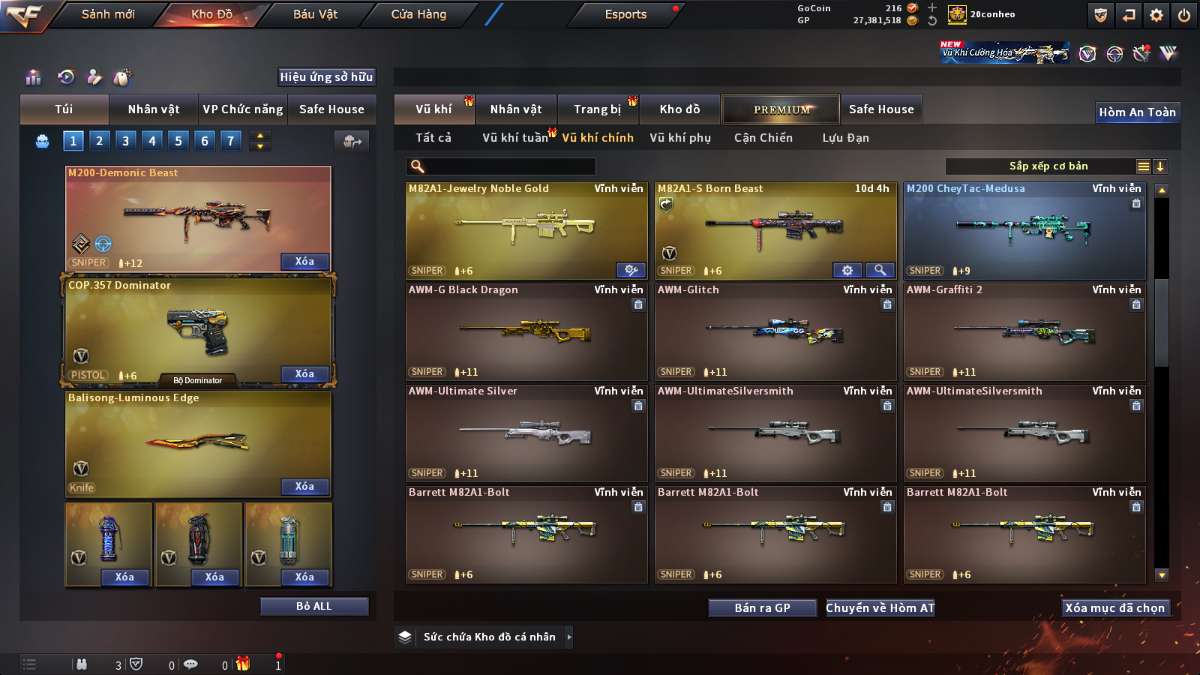 shop acc cf uy tin gia re